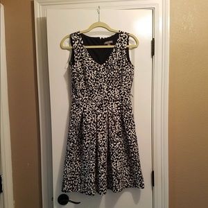 Black and cream leopard print dress 